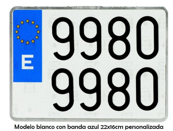 Placas de Matrícula Personalizadas · Aluminio · Colores y Medidas (1)