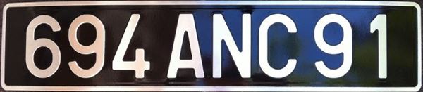 Placa Fondo Negro - Letras Blancas (Negro - 52x11cm)