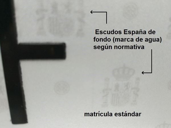 Placa Matrícula Larga Antigua · Aluminio 500x110mm · (2)