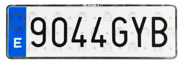 Placa Matrícula Corta Europea (estilo Alfa Romeo) · Aluminio 340x110mm