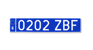 Placa Matrícula Azul para Taxis y VTC Acrílica 52x11cm