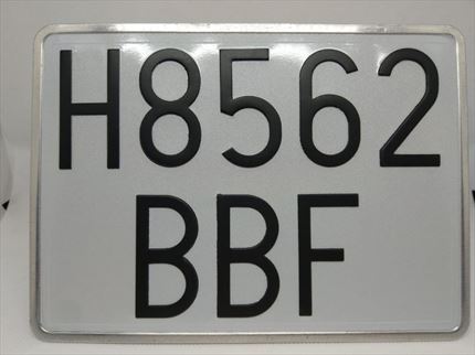 Matrícula Moto Vehículo Histórico · Aluminio 220x160mm