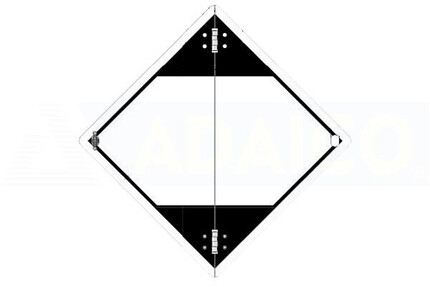 Placa señalización ADR  · materiales peligrosos · 300x300 mm