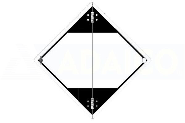 Placa señalización ADR  · materiales peligrosos · 300x300 mm