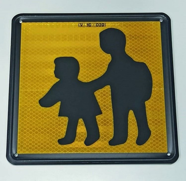 Placa V10 Transporte Escolar 20x20 cm