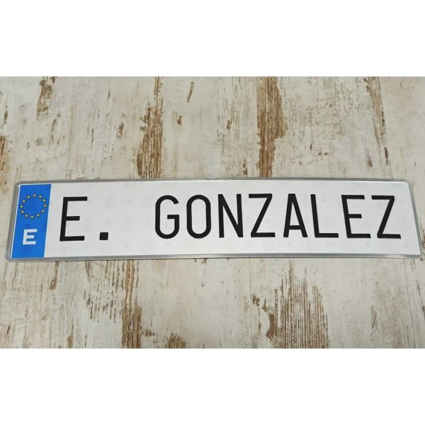 Matrículas Personalizadas en Soporte Acrílico · Colores y Medidas (6)