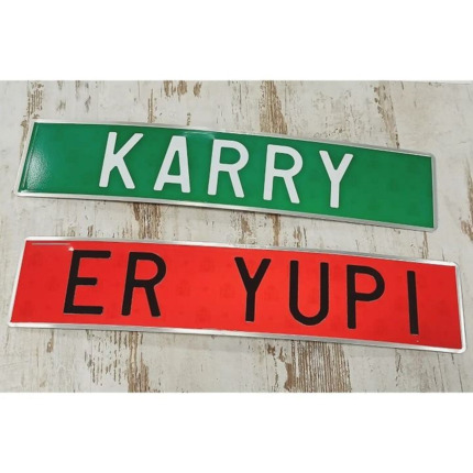 Matrículas Personalizadas para regalos o decoración. Regalo original y divertido