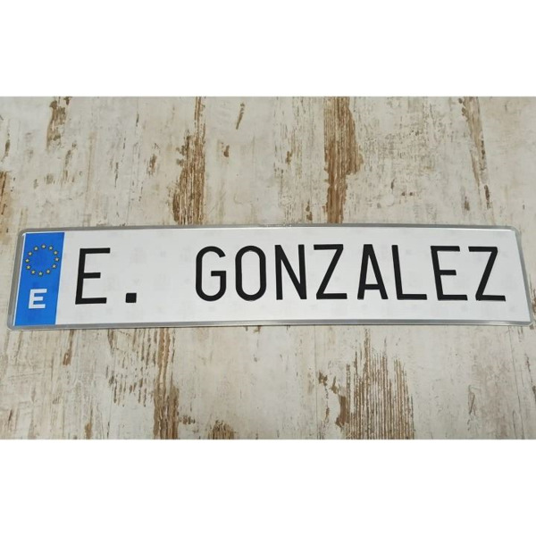Placas de Matrícula Personalizadas · Metálicas · Colores y Medidas (6)