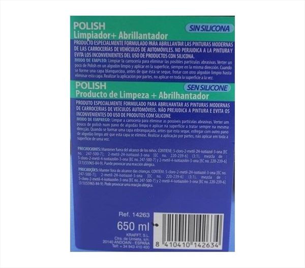 Polish Limpiador+Abrillantador Krafft · Sin Siliconas · 650ml (1)