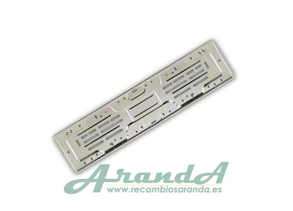 Marco Portamatrículas Aluminio + Kit Instalación · Placas 52x11 (3)