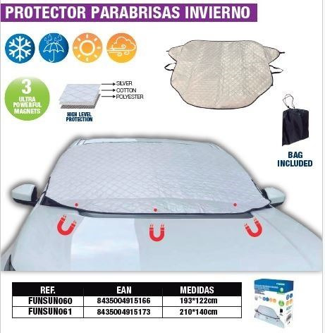 Protector Parabrisas Invierno · Triple Capa + Triple Sujeción (1)