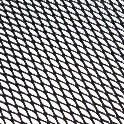 Rejilla Aluminio 30x90cm Rombo Grande Negro