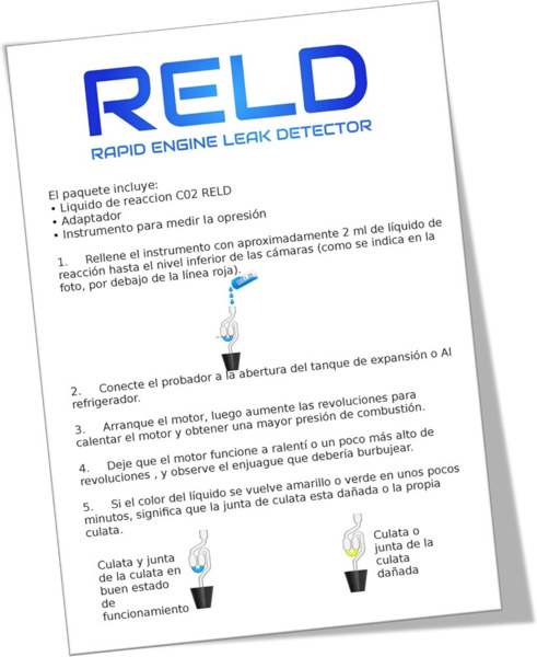 RELD · Comprobador de Juntas de Culata. Detector de fugas CO2 · 100ml (3)