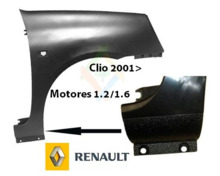 Renault Clio 2001-2009 Aleta Delantera · Motores 1.2/1.6