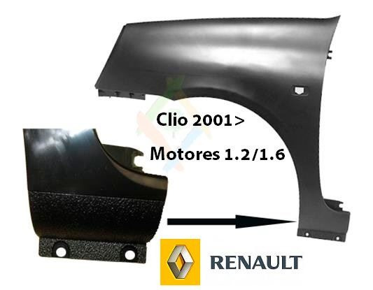 Renault Clio 2001-2009 Aleta Delantera · Motores 1.2/1.6 (1)