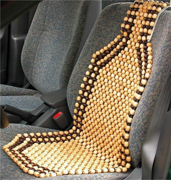 Respaldo Cubreasiento Bolas de Madera. Adaptable a la butaca