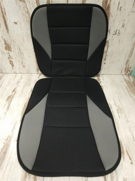 Respaldo Cubre Asiento Negro/Gris · Acolchado Foam 9mm (1)