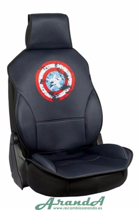 Respaldo de Asiento Capitán América. Color Negro