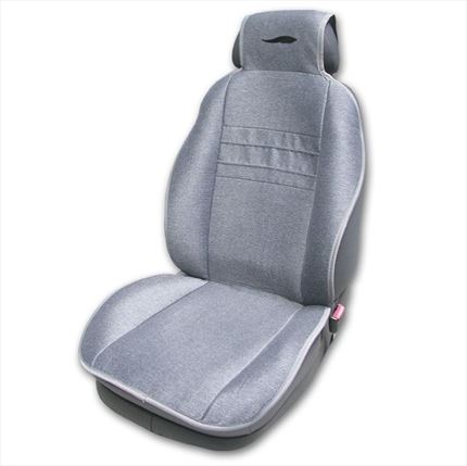 Respaldo Protector Cubre Asiento Jeans. Color Gris