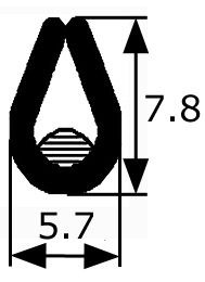 Rollo 25m Burlete 7,8x5,7mm Adhesivo Interior (1)