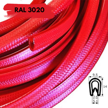 Rollo 50m Burlete 14x9mm Pvc Flexible · Interior metálico · Tamaño Estándar · Rojo