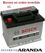 S3006 Batería Bosch 12V 56Ah 480A +/- Vehículos Asiáticos (Bornes cambiados)