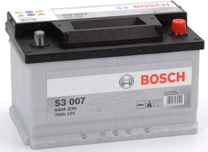 S3007 Batería Bosch 12V 70Ah 640A -/+ Turismos y Utilitarios