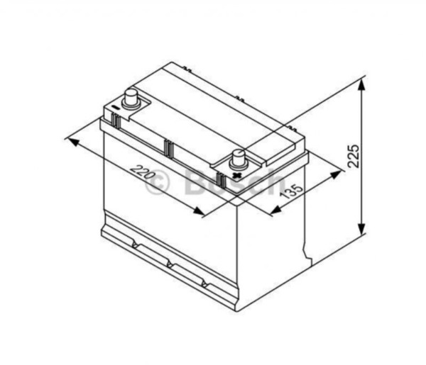 S3016 Batería Bosch 12V 45Ah 300A -/+ Turismos y Utilitarios. (1)