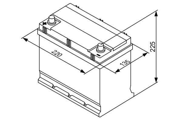 S3017 Batería Bosch 12V 45Ah 300A +/- Vehículos Asiáticos (Bornes cambiados) (1)