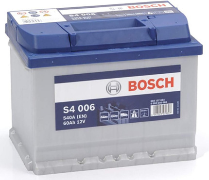 S4006 Batería Bosch 12V 60Ah 540A +/- Vehículos Asiáticos (Bornes cambiados)