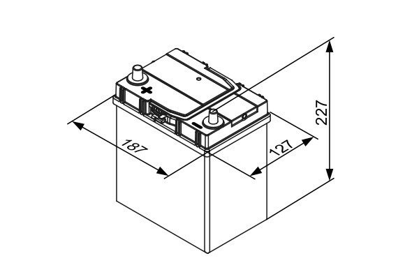 S4019 Batería Bosch 12V 40Ah 330A +/- Vehículos Asiáticos (Bornes cambiados) (1)