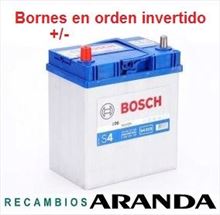 S4019 Batería Bosch 12V 40Ah 330A +/- Vehículos Asiáticos (Bornes cambiados)