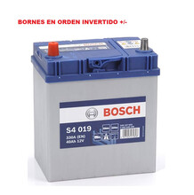 S4019 Batería Bosch 12V 40Ah 330A +/- Vehículos Asiáticos (Bornes cambiados)