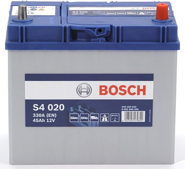 S4020 Batería Bosch 12V 45Ah 330A -/+ Turismos y Utilitarios