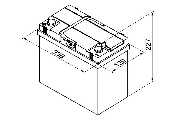 S4022 Batería Bosch 12V 45Ah 330A +/- Vehículos Asiáticos (Bornes cambiados) (1)