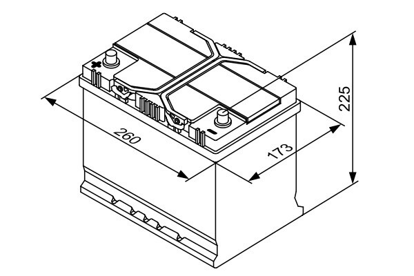 S4027 Batería Bosch 12V 70Ah 630A +/- Vehículos Asiáticos (Bornes cambiados) (1)