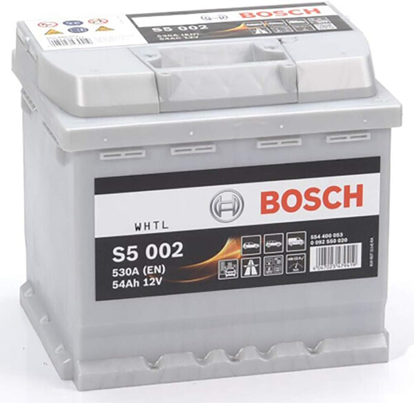 S5002 Batería Bosch 12V 54Ah 530A -/+ Alto Rendimiento