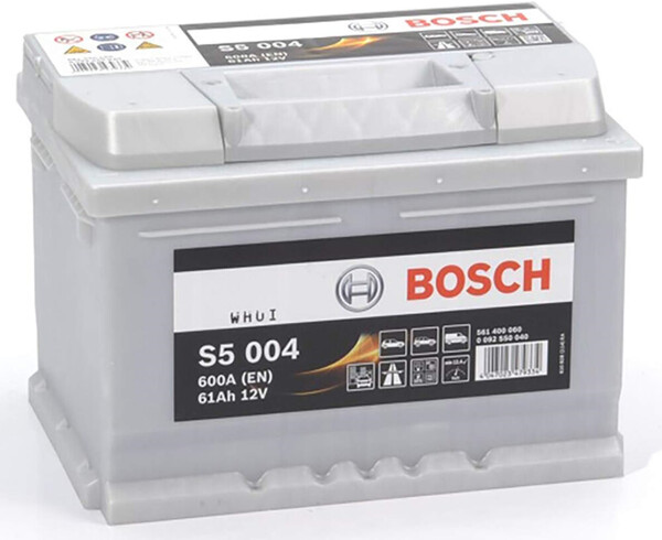 S5004 Batería Bosch 12V 61Ah 600A -/+ Alto Rendimiento