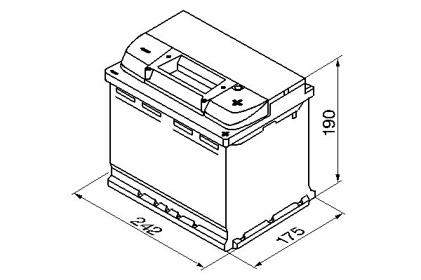 S5005 Batería Bosch 12V 63Ah 610A -/+ Alto Rendimiento (1)