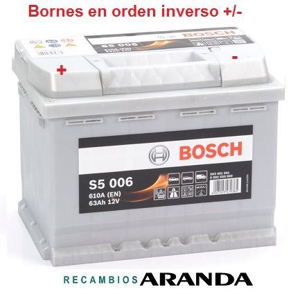 S5006 Batería Bosch 12V 63Ah 610A -/+ Motores Asiáticos · Alto Rendimiento (2)