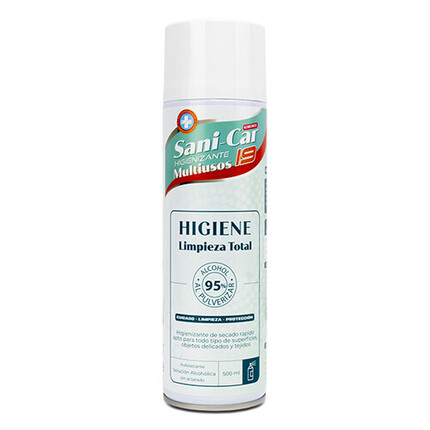 Sanicar Spray Higienizante Limpieza Total. Sin aclarados. 500ml