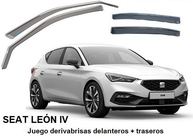 1 Kit Deflectores de aire ventanilla Seat Leon 5F Derivabrisas