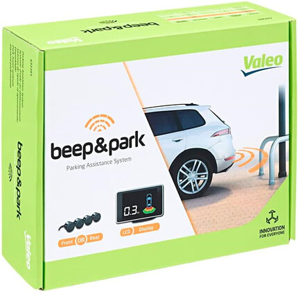 Sistema de Sensor de Aparcamiento Valeo Beep&park™ con 4 Sensores y Pantalla LCD - Ayuda al Estacionamiento Seguro