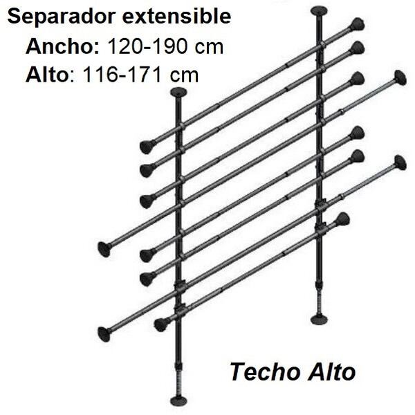 Separa Cargas Furgón Techo Alto · Barras Extensibles (1)