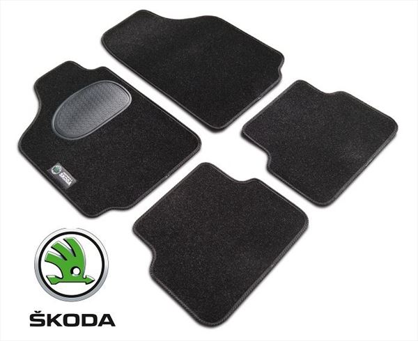 SKODA · Juego de 4 Alfombras Adaptables