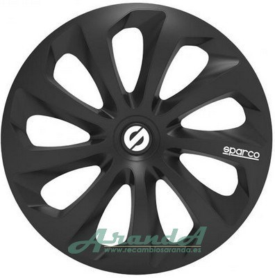 Sparco Juego 4 Tapacubos Sicilia Black