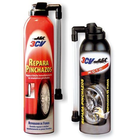 Reparar pinchazos del coche con spray