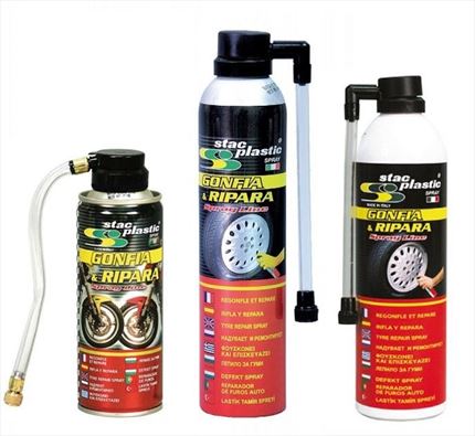 Spray Antipinchazos. Infla y repara neumáticos pinchados.