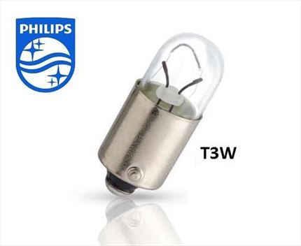 T3W Philips Lámpara Piloto 12V 3W