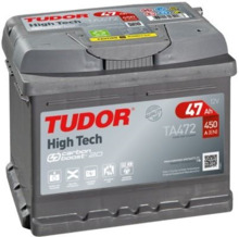 TA472 Batería Tudor High Tech 12V 47Ah 450A -/+ Turismos